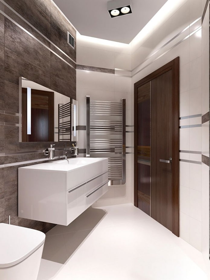 progettazione di un bagno all'interno di un appartamento di 40 quadrati