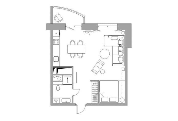 appartement indeling 36 vierkanten