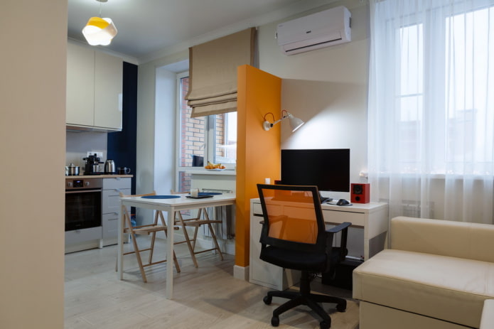 Werkplek in een appartement 38 m²