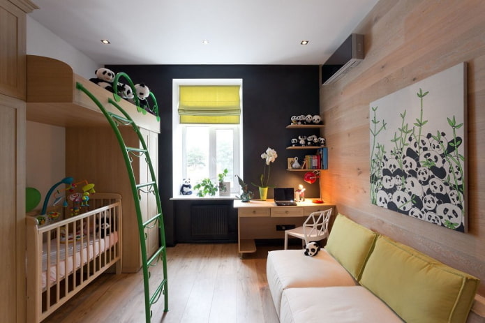 дизайн на детска стая в интериора на апартамент от 45 квадрата