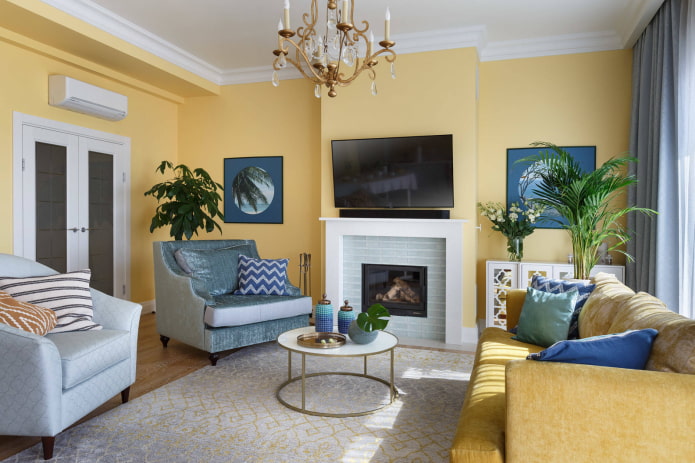 Obývací pokoj v moderním klasickém stylu