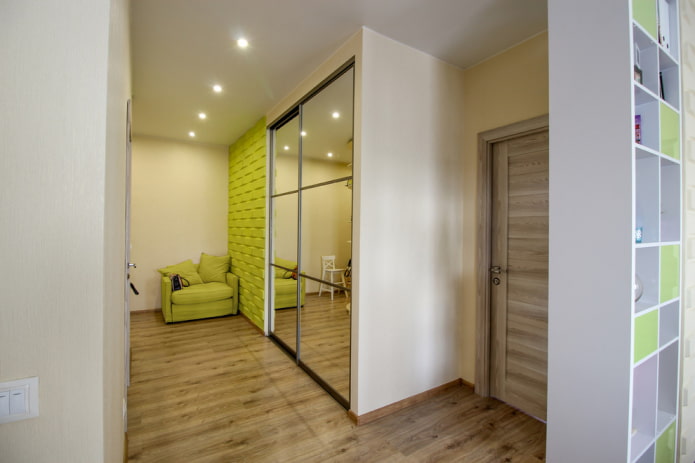 thiết kế hành lang trong nội thất của một căn hộ 70 ô vuông