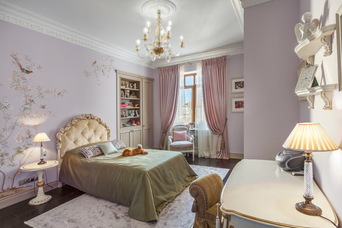 спалня за тийнейджърка в класически стил