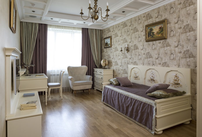 spavaća soba za tinejdžericu u klasičnom stilu