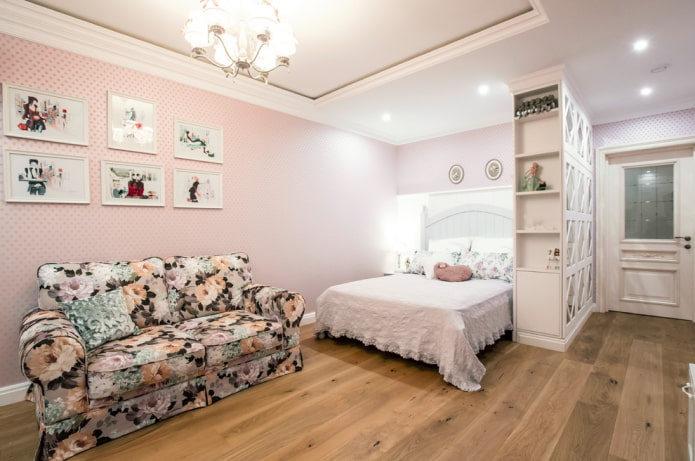 sypialnia dla nastolatki w stylu Prowansji