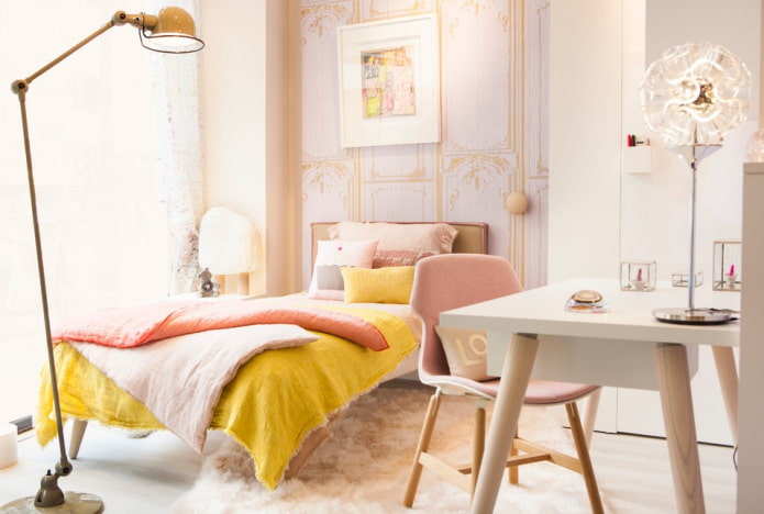 spavaća soba za tinejdžericu u skandinavskom stilu