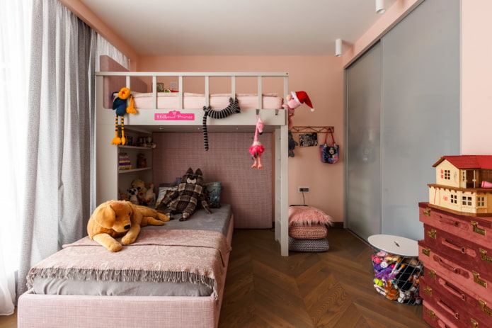 arrangement af et soveværelse til to piger