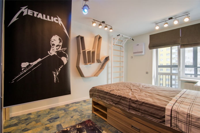 decorare una camera da letto per un ragazzo adolescente