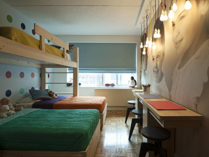עיצוב חדרים לשלושה ילדים ממין שונה