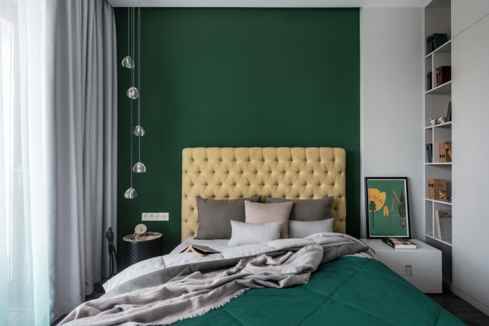 تزيين غرفة النوم بالألوان الخضراء
