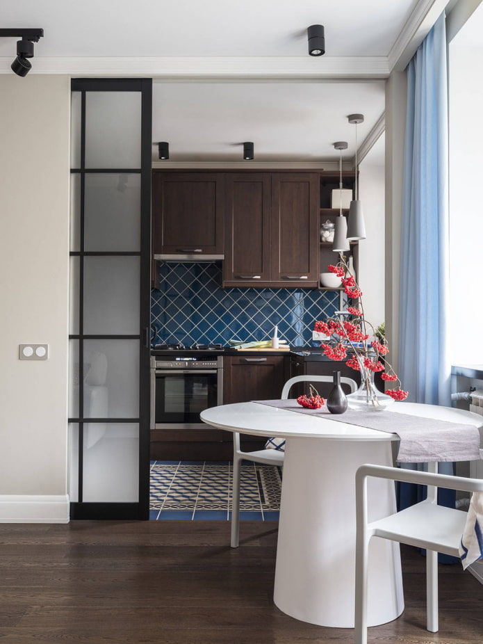 Chruszczow projektuje 2 sąsiednie pokoje - kuchnia i salon