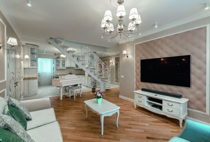 nội thất của một căn hộ tầng theo phong cách Provence