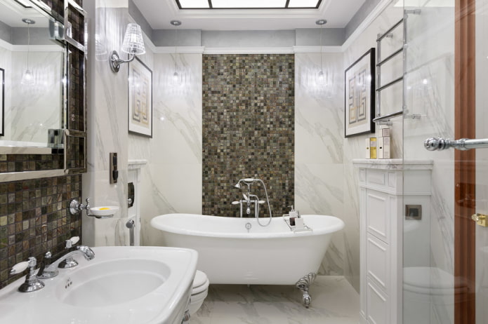 פנים חדר אמבטיה בסגנון ניאו-קלאסי