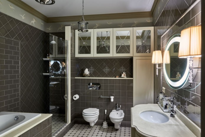 badeværelse interiør i neoklassisk stil
