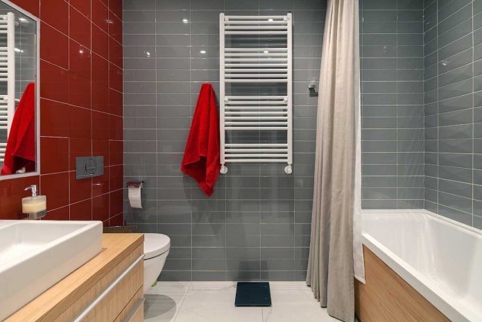badeværelse interiør i grå toner