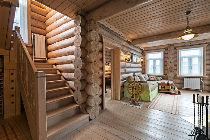 дървена къща интериорен дизайн