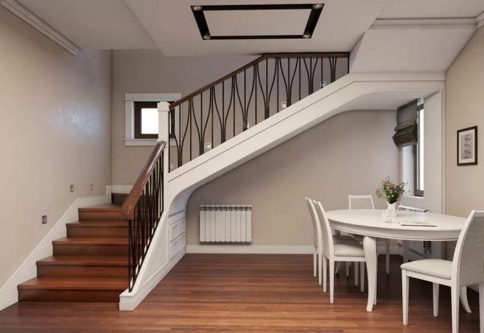 forme di rampe di scale all'interno della casa