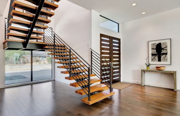 portaikon suunnittelu yksityisen talon sisätiloissa