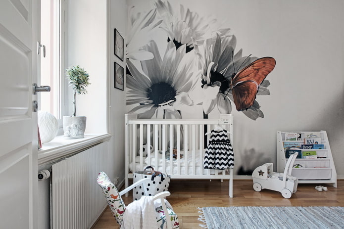 İskandinav tarzında bir çocuk odası dekorasyonu