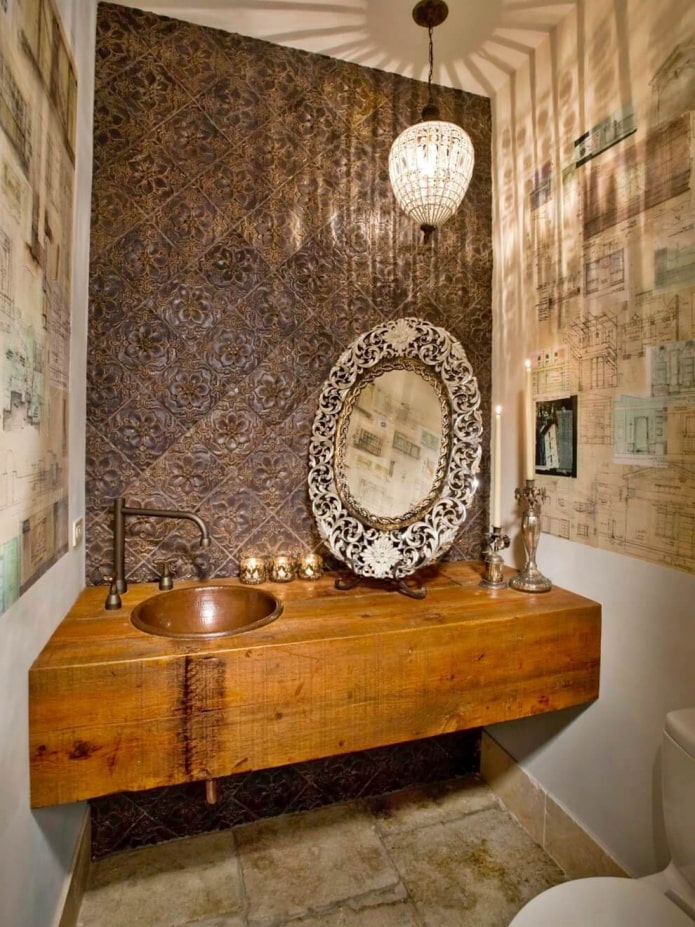 eklektiska stila vannas istabas dizains