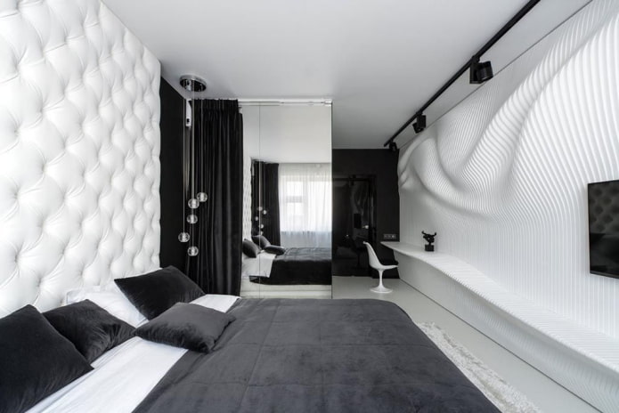efterbehandling soveværelset i sort og hvid