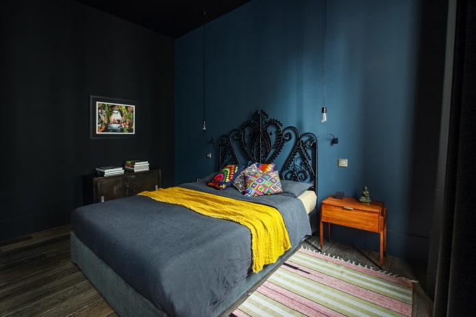 combinació de colors a l'interior del dormitori