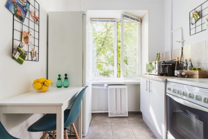 5 m²: n keittiö skandinaaviseen tyyliin