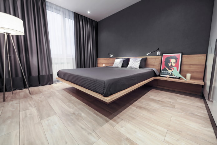 de slaapkamer in een minimalistische stijl afwerken