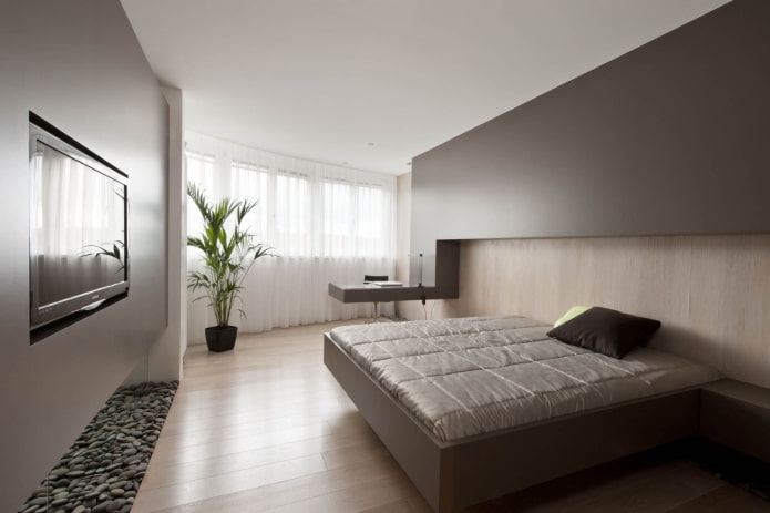 esquema de colors del dormitori en un estil minimalista