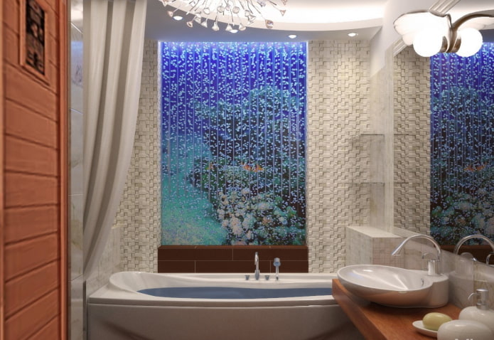 apgaismojuma dizains vannas istabas interjerā