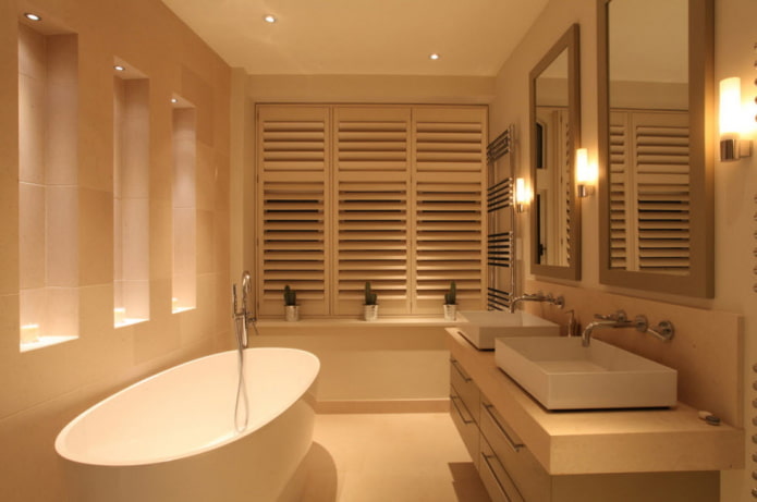 svetelný dizajn v interiéri kúpeľne