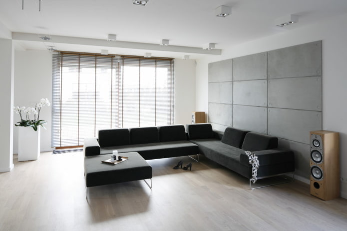 dekoracja salonu w minimalistycznym stylu