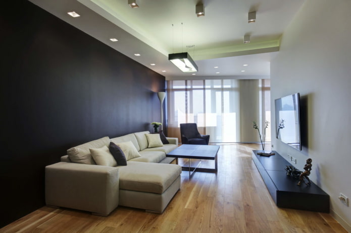 dekorace obývacího pokoje v minimalistickém stylu