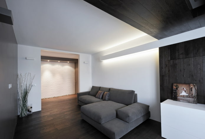 kleuren in de woonkamer in een minimalistische stijl