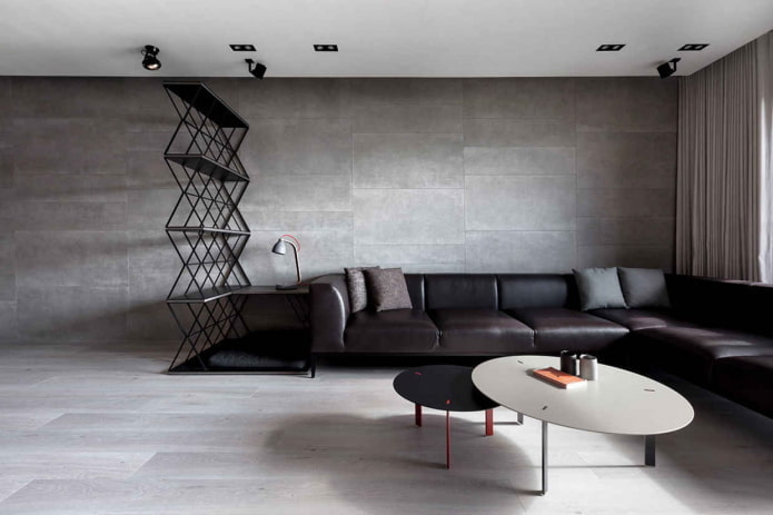 barvy v obývacím pokoji v minimalistickém stylu