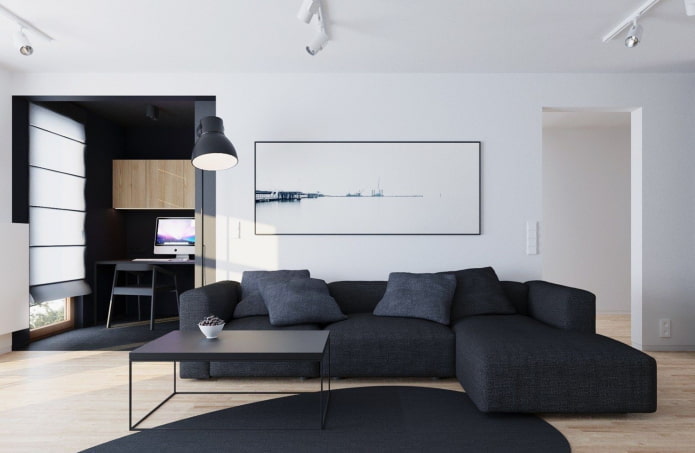 trang trí nội thất phòng khách theo phong cách tối giản