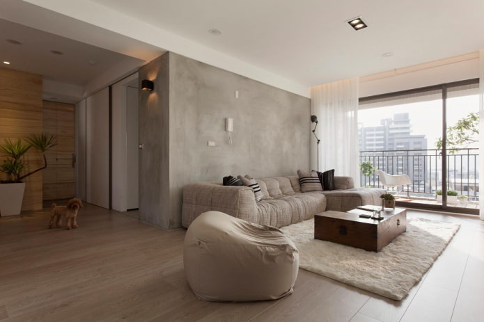 farver i stuen i en minimalistisk stil