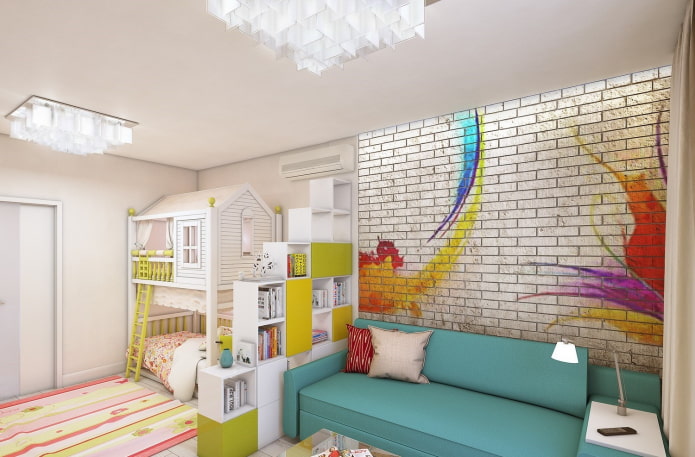 zonizzazione all'interno del soggiorno-zonazione per bambini all'interno del soggiorno-asilo nido
