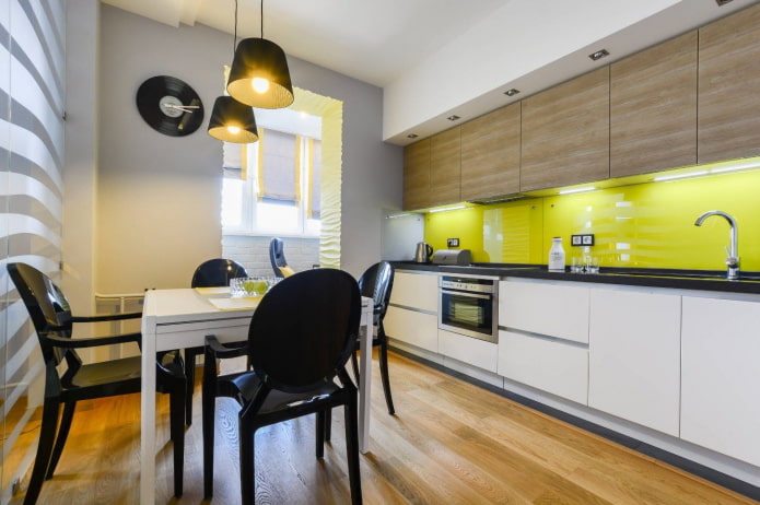 žluté akcenty v interiéru kuchyně