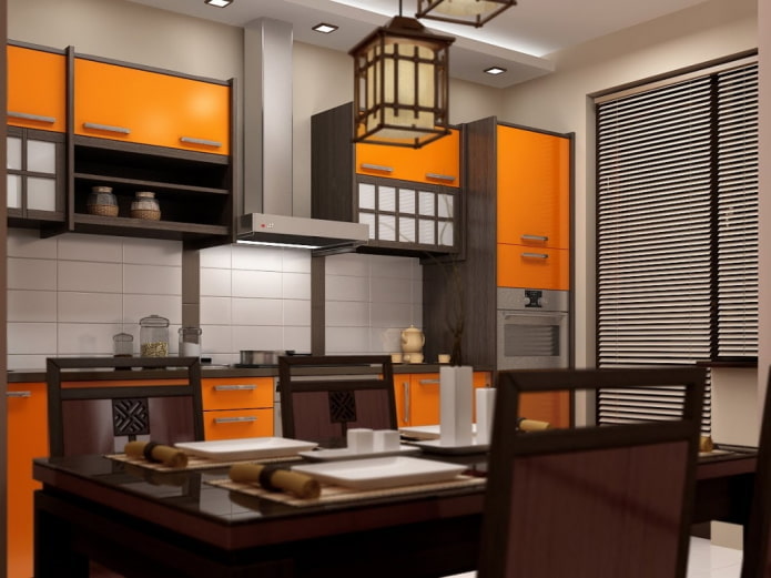 wnętrze kuchni w stylu japońskim