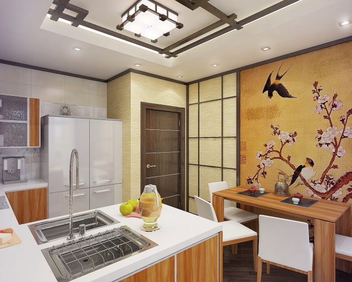 virtuves apdare japāņu stilā