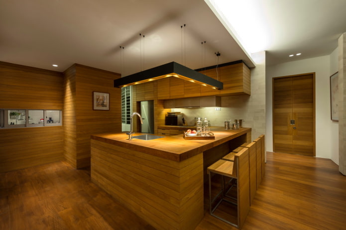 virtuves interjers japāņu stilā
