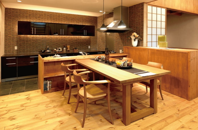 nội thất nhà bếp phong cách Nhật Bản