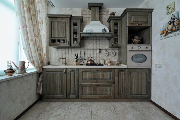 decorarea bucătăriei în stil rustic rustic