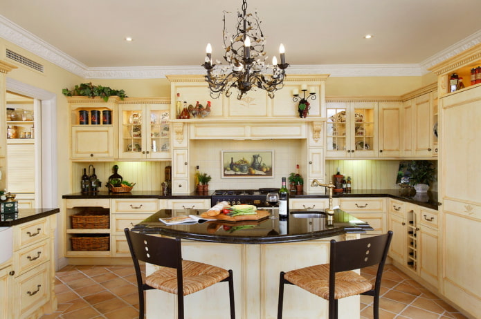 Phong cách Provence trong nội thất nhà bếp màu be