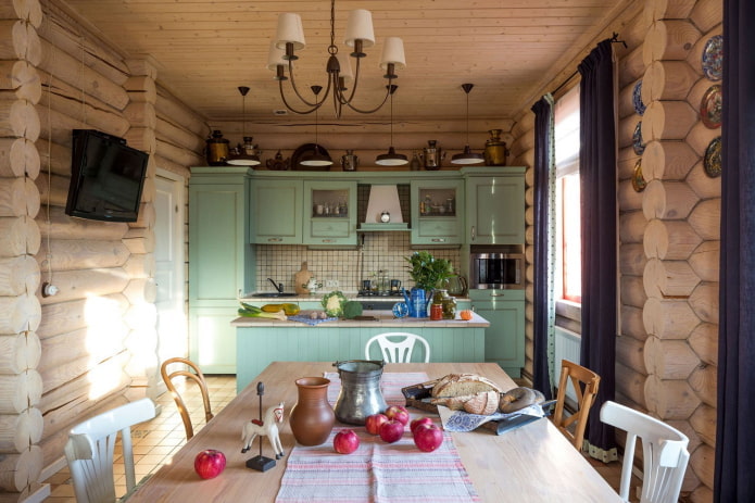 Kuchyně v provensálském stylu v soukromém domě