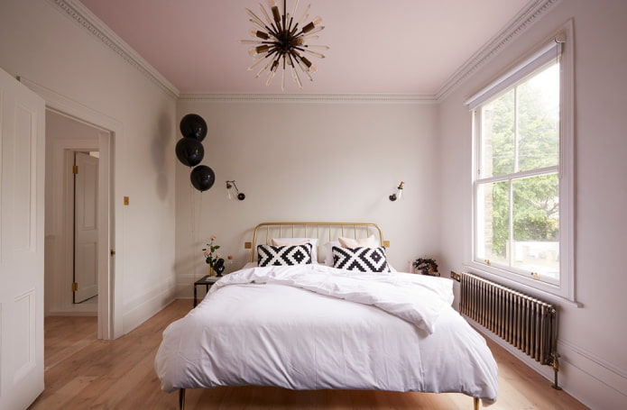 kleurenschema van de slaapkamer in Scandinavische stijl