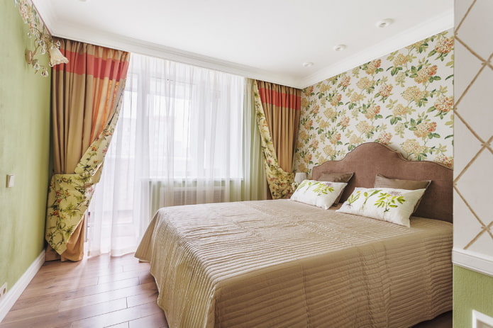 decoratie van de slaapkamer in Provençaalse stijl