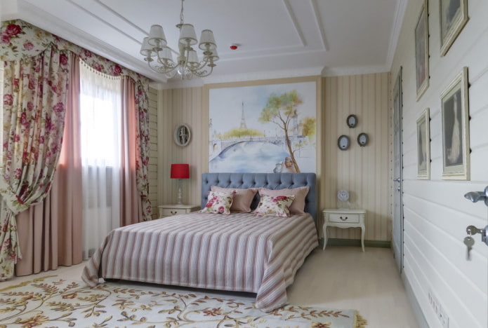 decorazione della camera da letto in stile provenzale