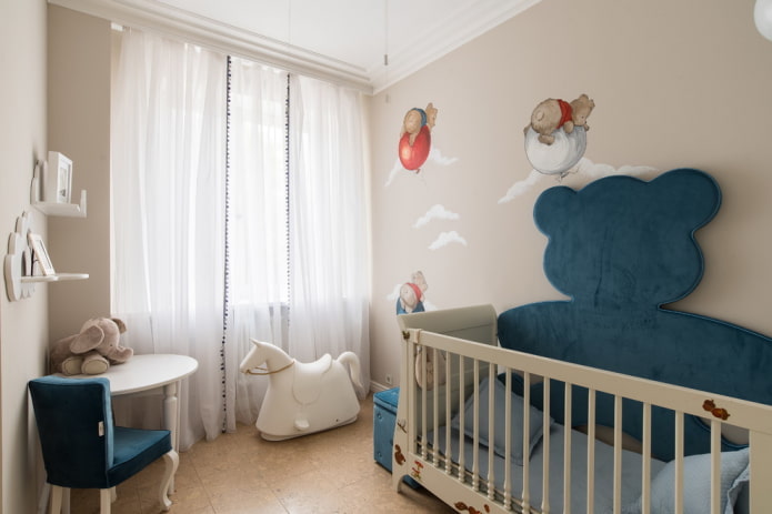 design dětského pokoje pro novorozeného chlapce